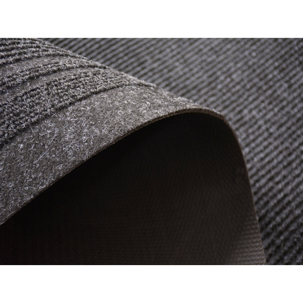 Ebern Designs Light Weight Indoor / Outdoor Slip Resistant Charcoal Rug